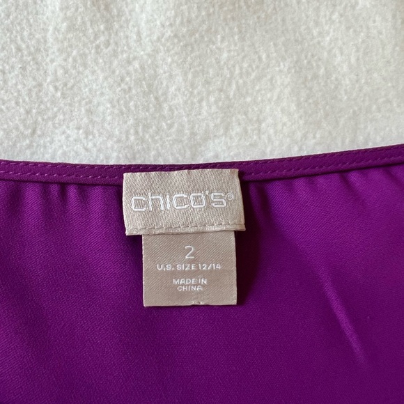Chico’s asymmetrical purple blouse - Picture 5 of 6